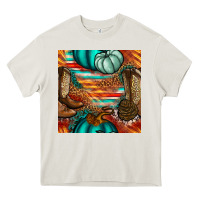 Cream western thanksgiving seamless pattern Heavy Core Tee - BundleAndBundleShop