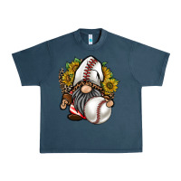 Midnight Navy baseball gnome Urban Heavy Tee - RacoonDesign