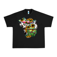 Black Cowhide Michigan map Urban Heavy Tee - RanaPortraitStore