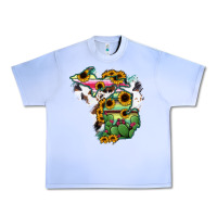 Grape Ice Cowhide Michigan map Urban Heavy Tee - RanaPortraitStore