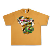 Peanut Butter Cowhide Michigan map Urban Heavy Tee - RanaPortraitStore