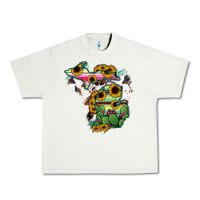 Pistachio Cowhide Michigan map Urban Heavy Tee - RanaPortraitStore