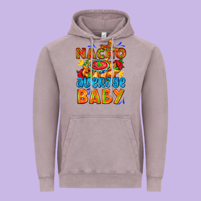 Nacho Average Baby With Nacho 2 Vintage Hoodie Designed By Adodesignshop
