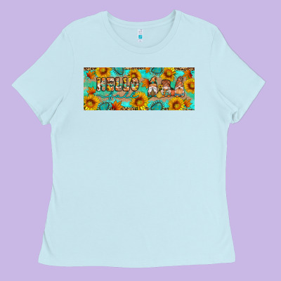 Hello Fall Gnomes Ladies Tee Designed By Artiststas