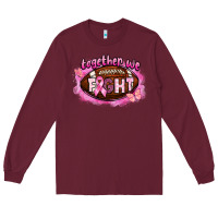 Burgundy together we fight football Long Sleeve Tee - BarkalooDesign