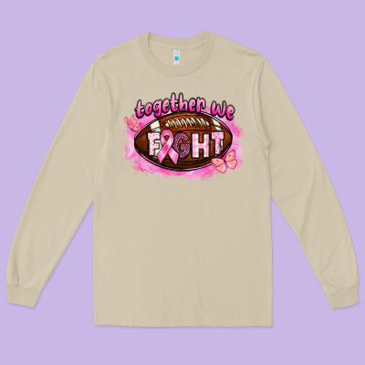 Together We Fight Football Long Sleeve Tee Designed By Barkaloodesign