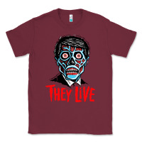 Burgundy they live Classic Tee - DesigneFamous