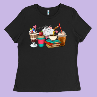 Teacher Coffee Cups Ladies Tee Designed By Artiststas