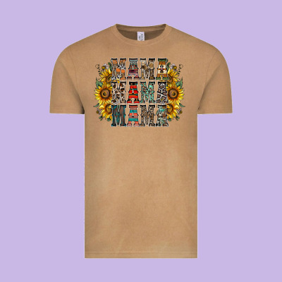 Mama Sunflower Western Vintage Tee Designed By Racoondesign