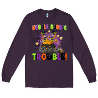 Plum kids halloween hubble bubble here comes trouble Long Sleeve Tee - BarkalooDesign