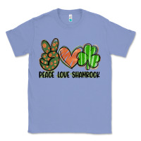 Colony Blue peace love shamrock Classic Tee - FaDigitalArtStudio