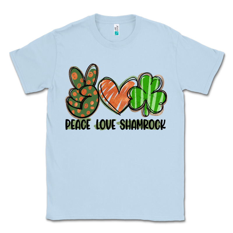 Peace Love Shamrock Classic Tee by FaDigitalArtStudio | Teevron