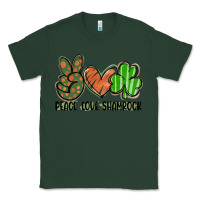 Sports Green peace love shamrock Classic Tee - FaDigitalArtStudio