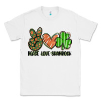 White peace love shamrock Classic Tee - FaDigitalArtStudio