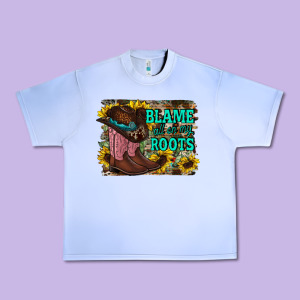 Blame All On My Roots Urban Heavy Tee Designed By Racoondesign