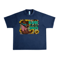 Navy blame all on my roots Urban Heavy Tee - RacoonDesign