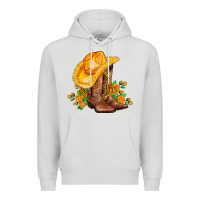Dove Grey yellow  cowgirl and roses Premium Hoodie - AdoDesignShop
