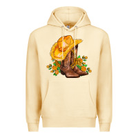 Pina Colada yellow  cowgirl and roses Premium Hoodie - AdoDesignShop