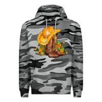 Slate Camo yellow  cowgirl and roses Premium Hoodie - AdoDesignShop