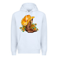 White yellow  cowgirl and roses Premium Hoodie - AdoDesignShop