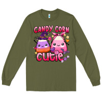 Army Green candy corn cutie Long Sleeve Tee - BarkalooDesign