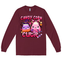Burgundy candy corn cutie Long Sleeve Tee - BarkalooDesign