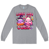 Heather Grey candy corn cutie Long Sleeve Tee - BarkalooDesign