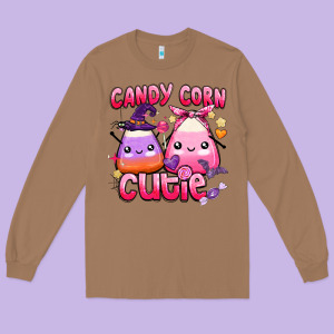 Candy Corn Cutie Long Sleeve Tee Designed By Barkaloodesign