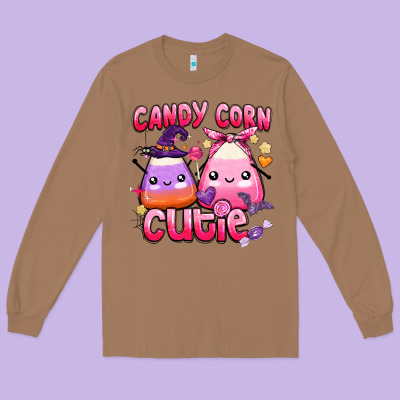 Candy Corn Cutie Long Sleeve Tee Designed By Barkaloodesign