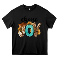 Black Choose Joy Heavy Core Tee - FaDigitalArtStudio