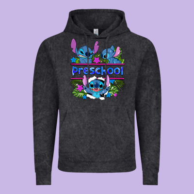 Preview Flower Stitch Blue Preschool Vintage Hoodie Designed By Adodesignshop