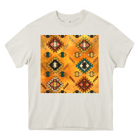 Cream native american aztec seamless pattern 4 Heavy Core Tee - BundleAndBundleShop