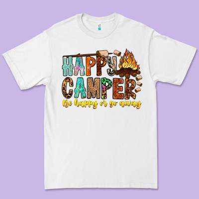 Happy Camper Be Happy Or Go Away Premium Tee Designed By Cowhidedigitalart