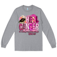 Heather Grey heal cancer for nothing is impossible with god Long Sleeve Tee - BarkalooDesign