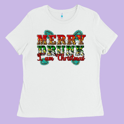 Merry Drink I Am Christmas Ladies Tee Designed By Artiststas