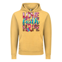 Vintage Mustard love faith hope with cancer ribbon  ado Vintage Hoodie - AdoDesignShop
