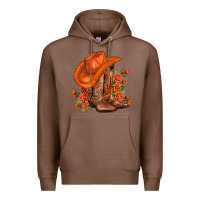 Chestnut orange  cowgirl  and roses Premium Hoodie - AdoDesignShop