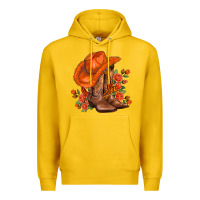 Lemon orange  cowgirl  and roses Premium Hoodie - AdoDesignShop