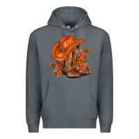 Rock orange  cowgirl  and roses Premium Hoodie - AdoDesignShop