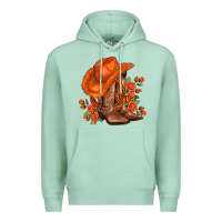 Seafoam orange  cowgirl  and roses Premium Hoodie - AdoDesignShop