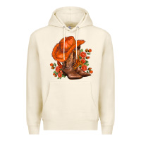 Tofu orange  cowgirl  and roses Premium Hoodie - AdoDesignShop