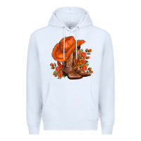White orange  cowgirl  and roses Premium Hoodie - AdoDesignShop