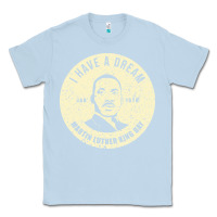 Dusty Blue martin luther day vintage Classic Tee - DesigneFamous