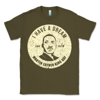 Army Green martin luther day vintage Classic Tee - DesigneFamous
