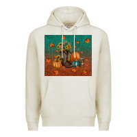Oatmeal Heather fall tumbler Premium Hoodie - RanaPortraitStore