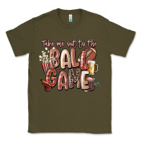 Army Green take me out to the ball game Classic Tee - FaDigitalArtStudio