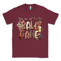Burgundy take me out to the ball game Classic Tee - FaDigitalArtStudio