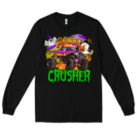 Black spooky crusher monster truck Long Sleeve Tee - BarkalooDesign