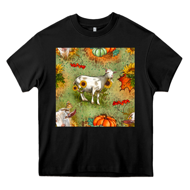 Fall Goats Seamless Pattern Heavy Core Tee by BundleAndBundleShop | Teevron