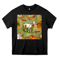 Black fall goats seamless pattern Heavy Core Tee - BundleAndBundleShop